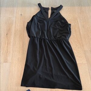 White House Black Market Black V-Neck Mini Dress